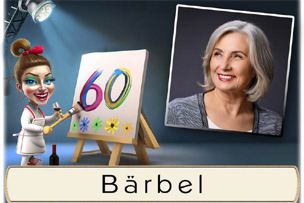 Tischkarte Geburtstag, die Malerin