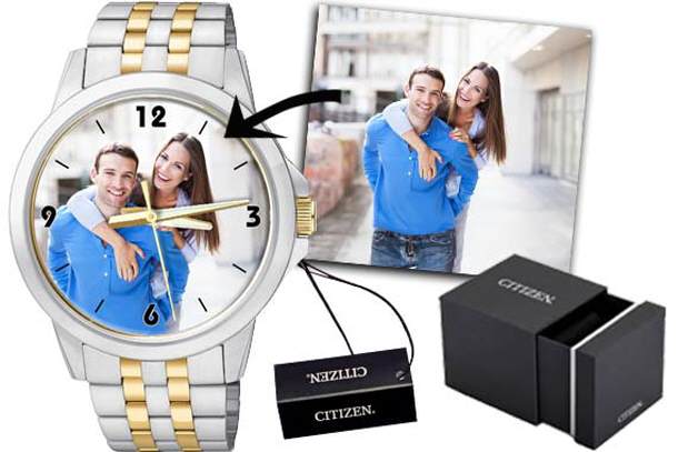 personalisierte Uhr Citizen Mann Bicolor