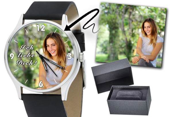 personalisierte Uhr Mann Classic Lederband
