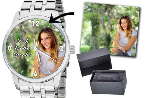 personalisierte Uhr Mann Classic Edelstahlband