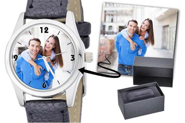 personalisierte Uhr Damen Classic Lederband