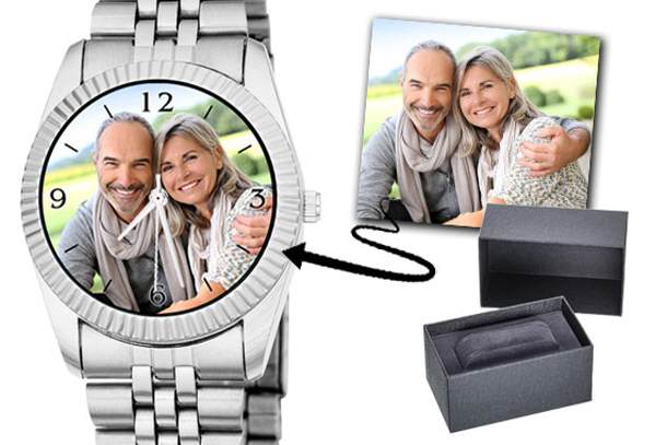 personalisierte Uhr Damen Classic Metallband