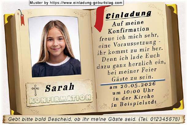 Einladung Konfirmation - das Buch