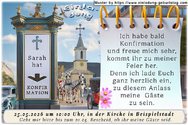 Einladung Konfirmation - die Litfaßsäule