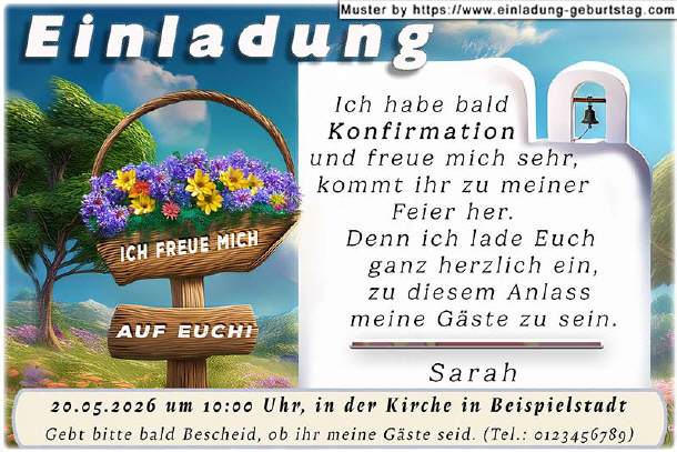 Einladung Konfirmation - die Botschaft