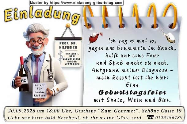 lustige Einladung Geburtstag - das Rezept