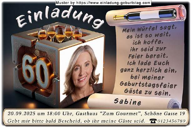 Einladung Geburtstag - der Fotowürfel