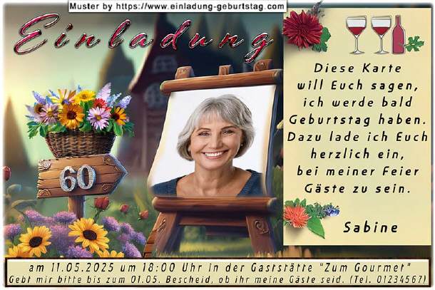 Einladung Geburtstag Foto - die Staffelei