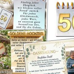 Danksagungskarten zur Goldenen Hochzeit