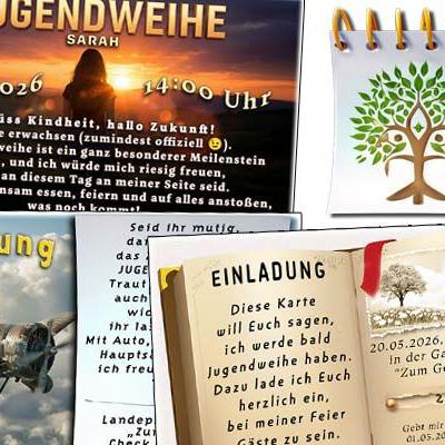 originelle Einladungskarten für deine Jugendweihe