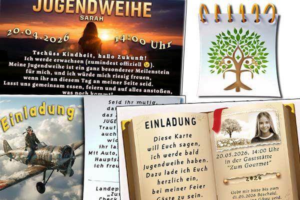 originelle Einladungskarten für deine Jugendweihe