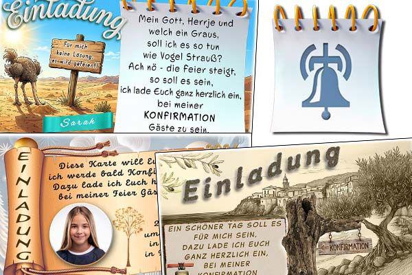 Die Einladung zur Konfirmation mit deinem Foto oder als originelle Einladungskarte.