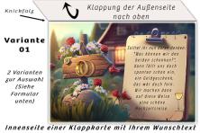 Ansicht der Innenseite einer Klappkarte Einladung Hochzeit Variante 01