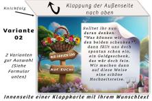 Ansicht der Innenseite einer Klappkarte Einladung Hochzeit Variante 02