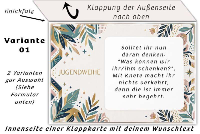 Einladung Jugendweihe als Klappkarte - Innenseite Variante 01