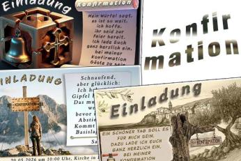 Die originelle Einladung zu deiner Konfirmation mit deinem eigenen Einladungstext