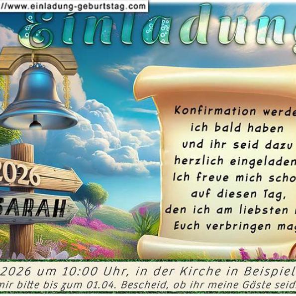 Die Einladung zur Konfirmation mit der Filmklappe