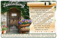 Die originelle Geburtstagseinladung mit Ihrem Alter in einer Sonnenblume
