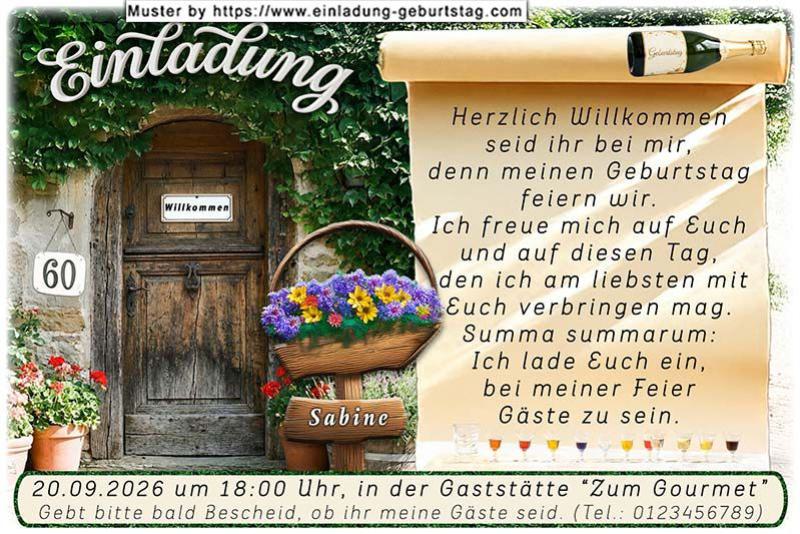 Die originelle Geburtstagseinladung mit Ihrem Alter in einer Sonnenblume