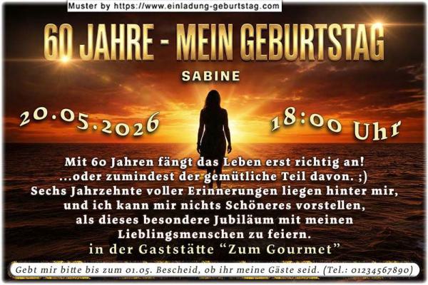originelle Einladung Geburtstag mit der Frau vor einem romatischen Sonnenuntergang