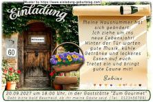 Die originelle Einladung zum Geburtstag mit Ihrer Haustür und Ihrem neuen Alter als Hausnummer