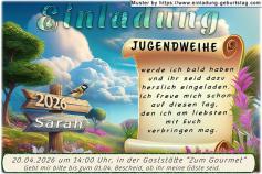 Die Einladung zur Jugendweihe mit der Filmklappe