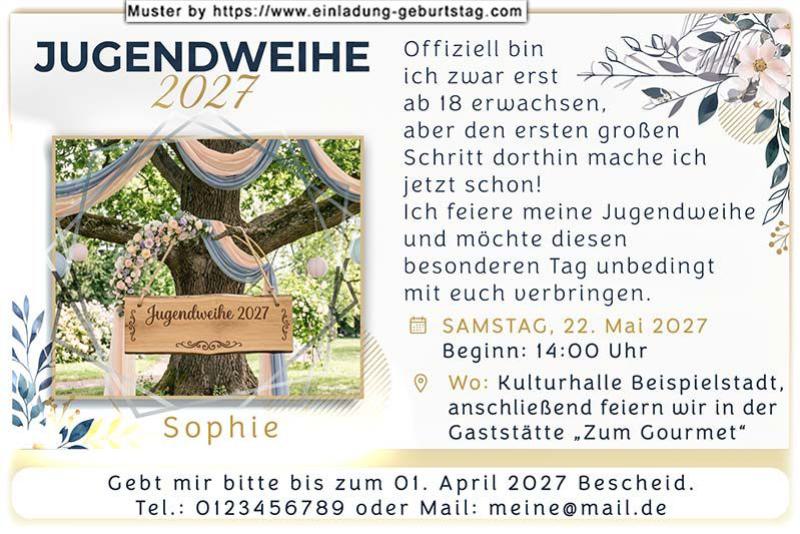 die originelle Einladung zur Jugendweihe mit dem Lebensbaum