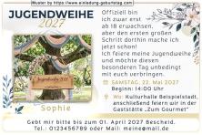 die originelle Einladung zur Jugendweihe mit dem Lebensbaum