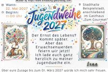 die originelle Einladung zur Jugendweihe mit den 2 Bildern