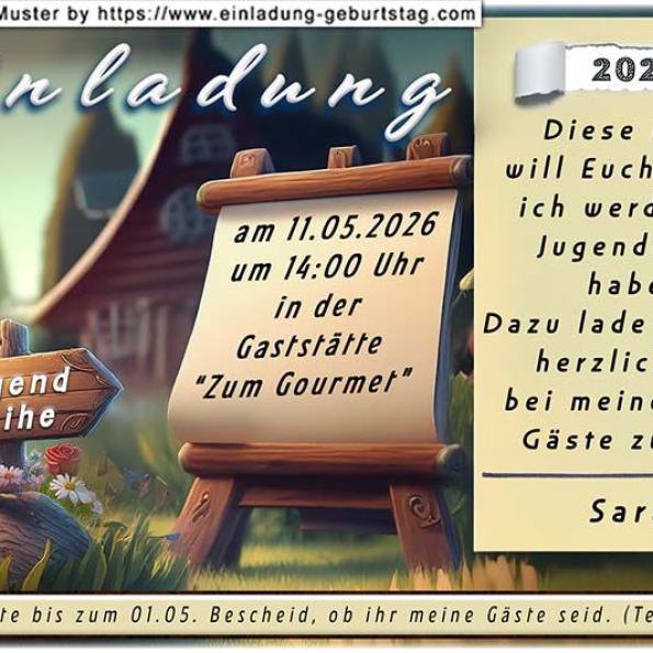 die originelle Einladung zur Jugendweihe mit der Feieruhr