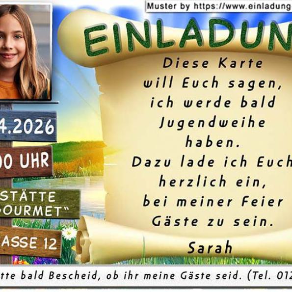 Einladung Jugendweihe Foto 12