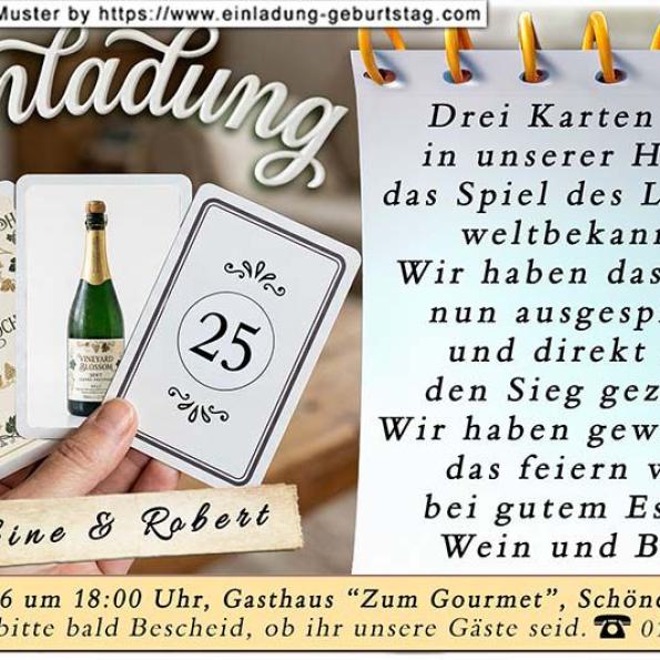 originelle Einladungskarte Silberhochzeit 10