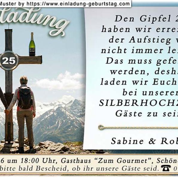 originelle Einladungskarte Silberhochzeit 14