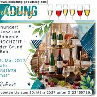 Die originelle Einladung zur Silberhochzeit mit dem Getränkearrangement für Ihre Gäste