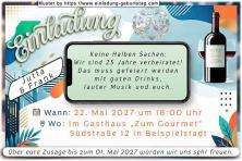 Die originelle Einladung zur Silberhochzeit mit Ihrem Einladungstext im Display eines Smartphones