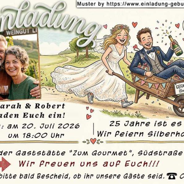Einladung Silberhochzeit Foto 06