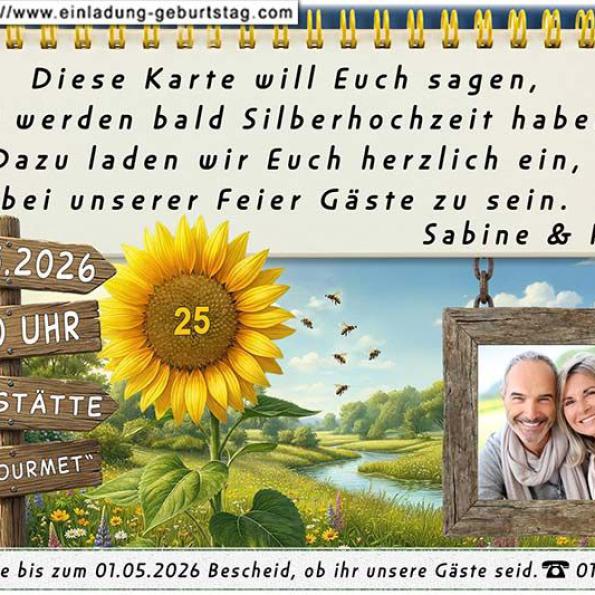 Einladung Silberhochzeit Foto 12