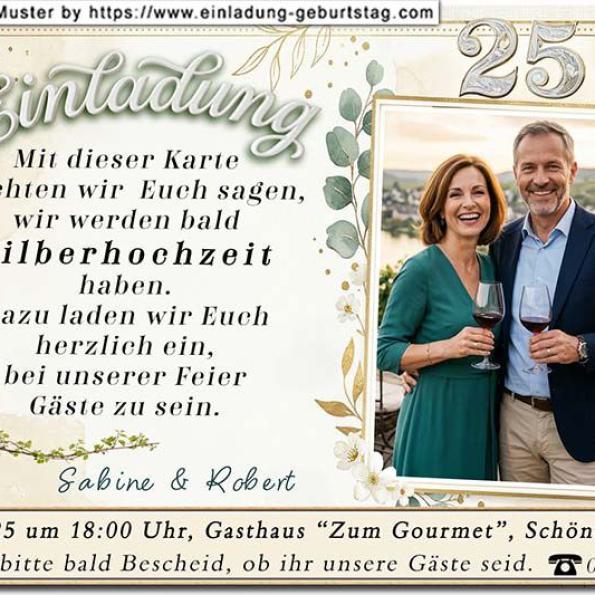 Einladung Silberhochzeit Foto 14