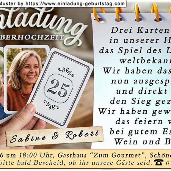 Einladung Silberhochzeit Foto 15