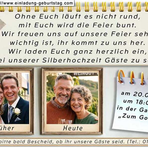 Einladung Silberhochzeit Foto 17