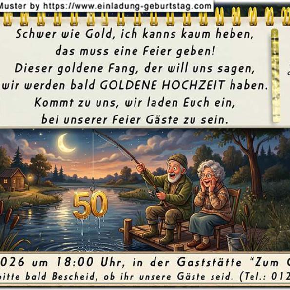 Einladung Goldene Hochzeit lustig 20