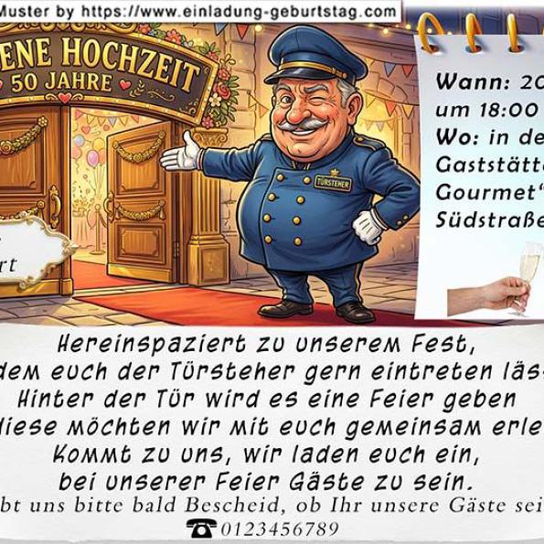 Einladung Goldene Hochzeit lustig 27
