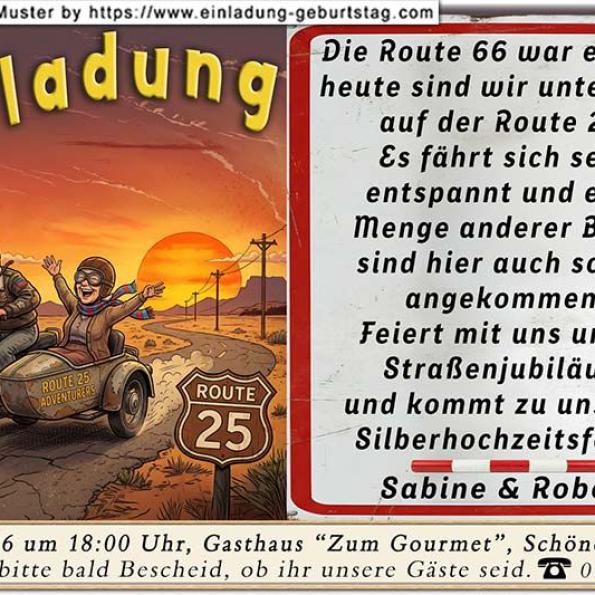 lustige Einladung Silberhochzeit 06