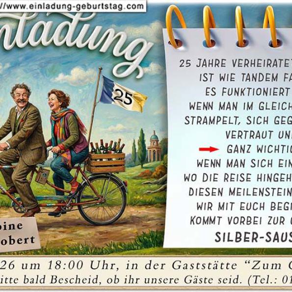 lustige Einladung Silberhochzeit 10