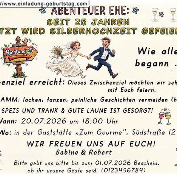 lustige Einladung Silberhochzeit 11