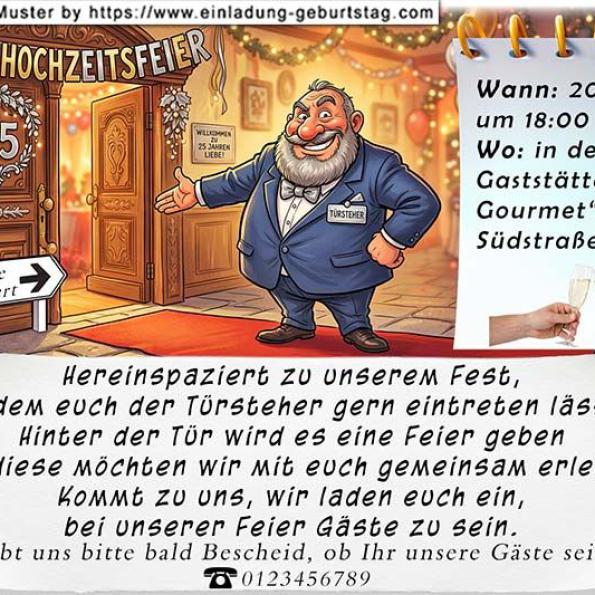 lustige Einladung Silberhochzeit 28