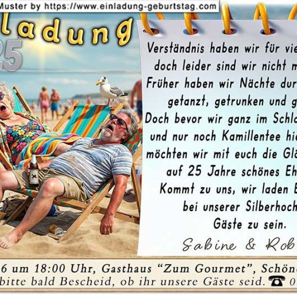 lustige Einladung Silberhochzeit 33