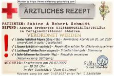 Die lustige Einladung zur Silberhochzeit als Rezept von Dr. med. Klaus Kompromiss