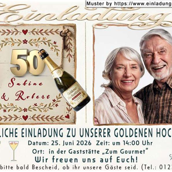 Einladung Goldene Hochzeit Foto 11