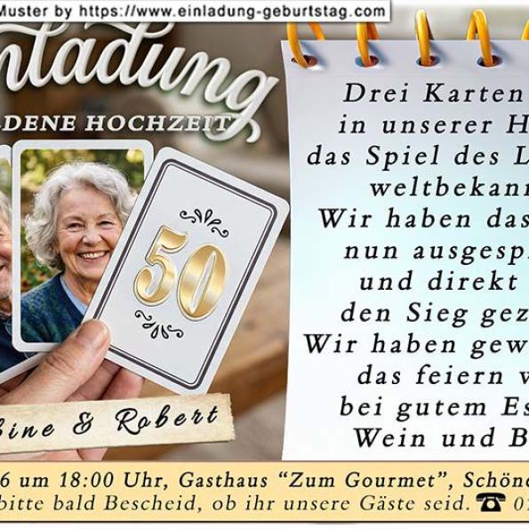 Einladung Goldene Hochzeit Foto 05